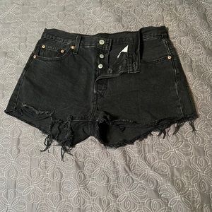 Black Levi denim shorts. Used like new.